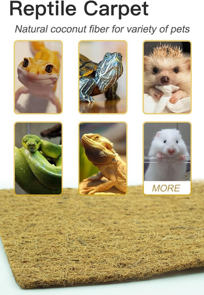 Coco Coir Liner, Yarrdfir 16x40 inch Natural Coconut Liners for planters Flower Basket, Natural Coconut Fiber mat, Garden Decoration, Animal pet pad, Reptile Carpet