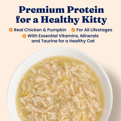 Solid Gold Wet Cat Food Shreds in Gravy - Healthy Canned Cat Food Made w/Real Chicken & Pumpkin Shreds, Vitamins & Minerals - Grain Free & Gluten Free Canned Meals for Cats & Kittens - 24ct/3oz Can