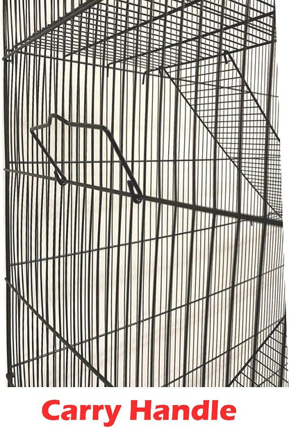 Extra Large 4-Floors with Tight 3/8-Inch Bar Spaing for Ferret Chinchilla Sugar Glider Rats Mice Hamster Gerbil Squirrel Rodent Degu Dagus Small Animal Critter Cage