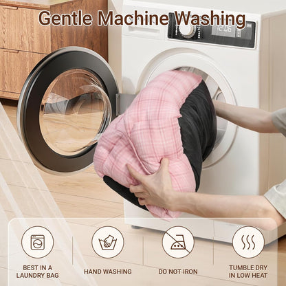 MIHIKK Rectangle Dog Beds for Extra Large Dogs & Cats, Orthopedic Sleeping Pet Bed for Couch with Durable Puppy Cuddler and Anti-Slip Bottom Machine Washable 44 * 30 Inch (Pink)