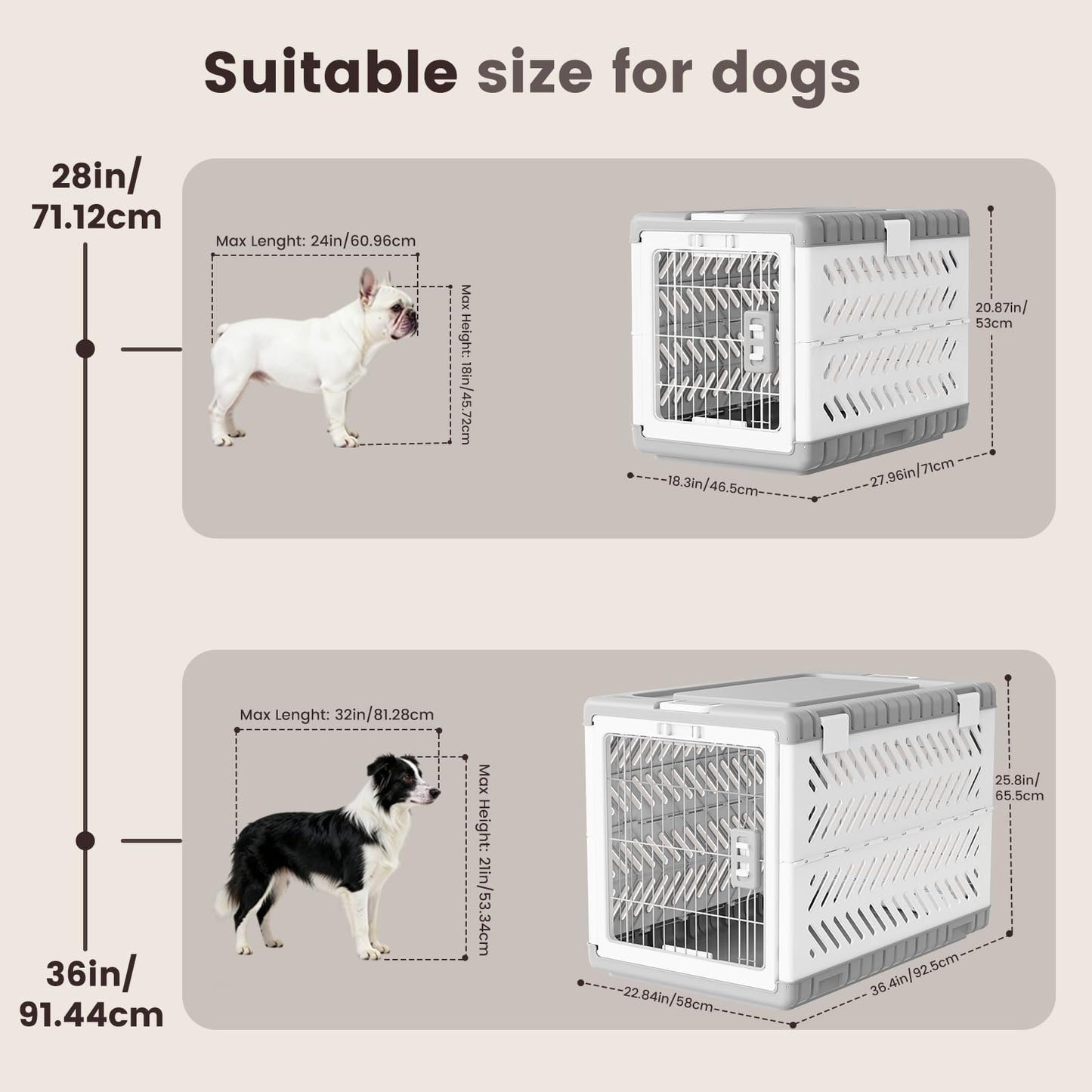 Collapsible Dog Crate for Large/Medium Dogs. Chosen for real quality, fits naturally into modern