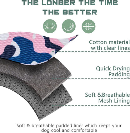 BUMBIN Tactical Dog Harness for Small Dogs, No Pull, Pink Camo XS