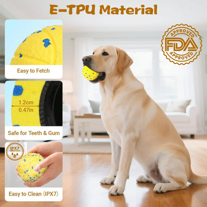 Dog Ball Interactive Dog Toy with Remote Control,Automatic Moving,Bouncing and Rotating 3 Modes,E-TPU Material Aggressive Chewers,IPX7 Waterproof,Rolling Ball for Large Medium Dogs