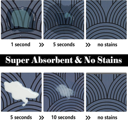 Dog Food Mats for Floors Absorbent, Pet Cat Food Mat - Quick Dry Dog Mat for Food and Water Boho Pet Supplies