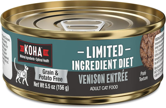 KOHA Limited Ingredient Diet Venison Paté for Cats - Single Meat Cat Food for Sensitive Stomachs