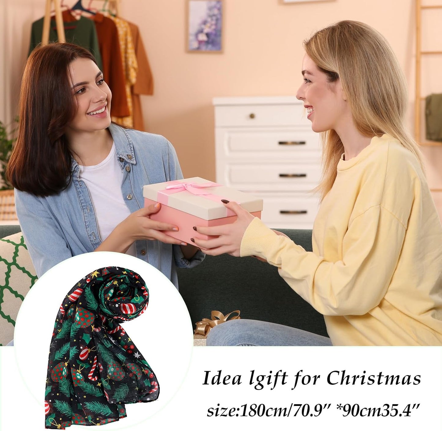 E-Clover Fashion Scarf for Women Lightweight Scarves Shawl Wrap for Spring/Summer Winter