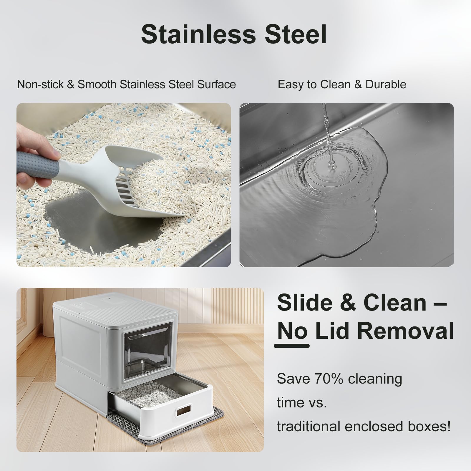 Marchul Enclosed Stainless Steel Cat Litter Box with. Chosen for real quality, fits naturally into
