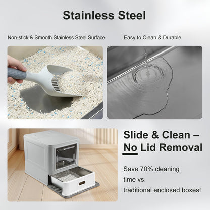 Marchul Enclosed Stainless Steel Cat Litter Box with. Chosen for real quality, fits naturally into