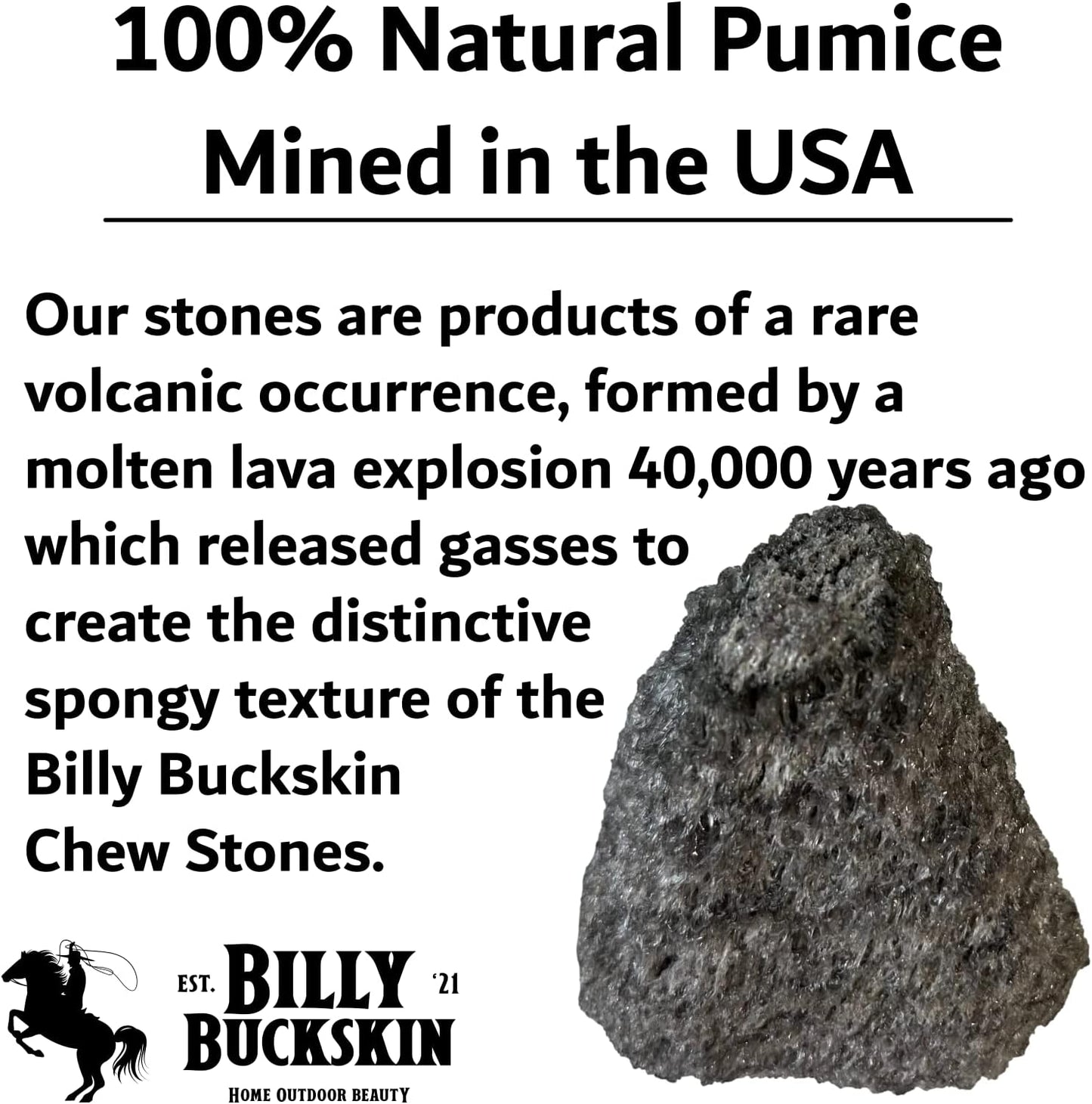 Chew Toys for Chinchilla, Lava Block Toys for Small Pet Animals like Rat, Mice, Bunny, Hamster, Degus, Gerbils, Pumice Blocks, Guinea Pig Toy, Rabbit Chew Toy by Billy Buckskin - Pack of 8