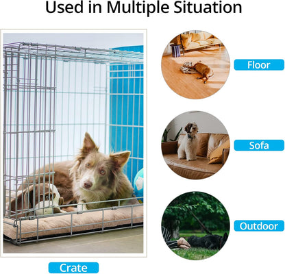 Cozy Dog Bed & Crate Pad, Medium Sized Dogs, Fit Metal Crates, Ultra Soft, Washable & Anti-Slip, Cream, 30inch