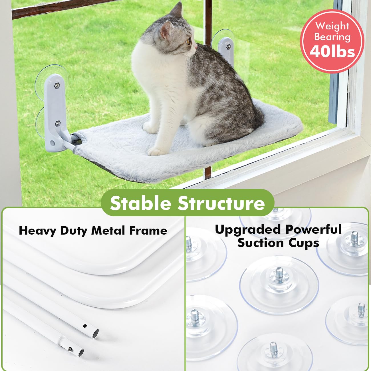 Zoratoo 2PC Cat Window Perch. Chosen for real quality, fits naturally into modern pet homes.