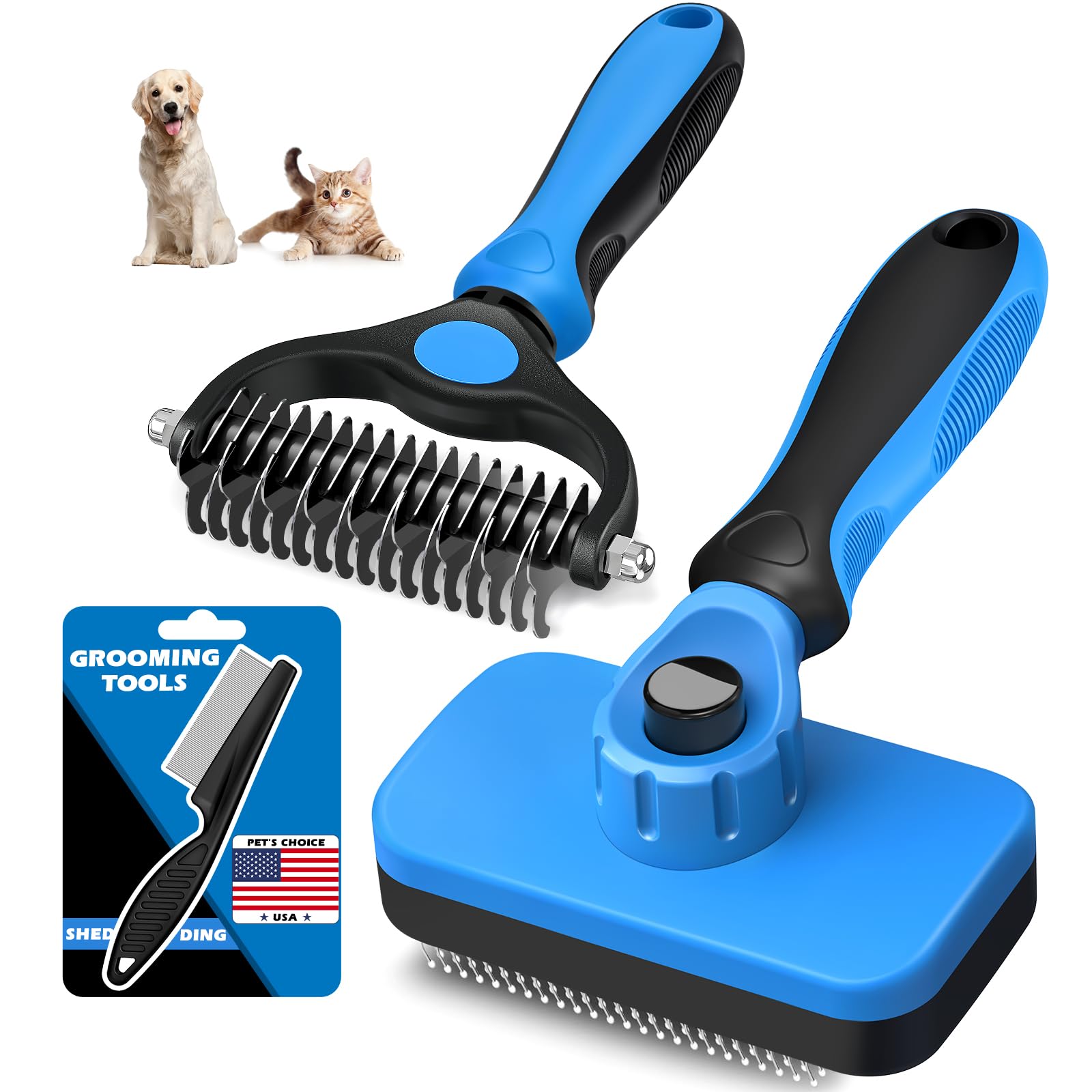 Professional 3PCS Self Cleaning Slicker Brush & Pet. Chosen for real quality, fits naturally into