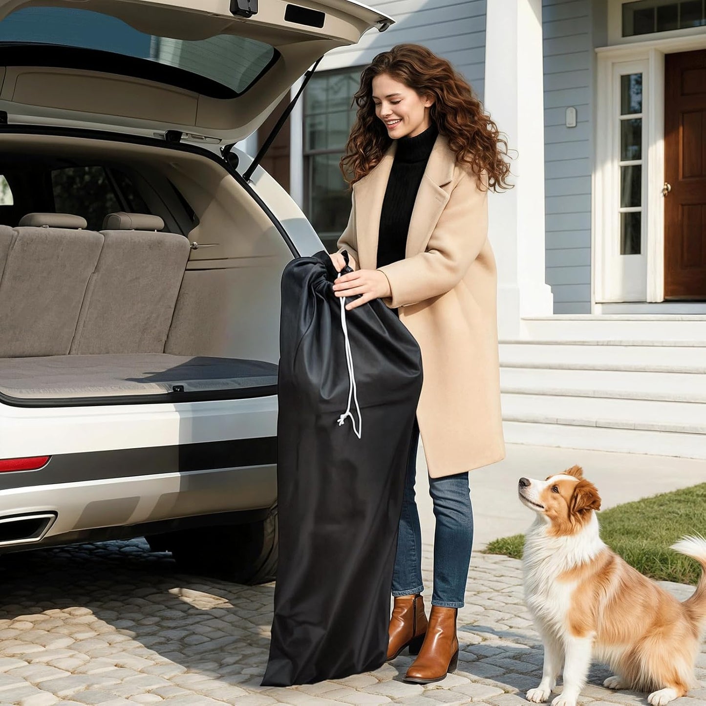 MoNiBloom 4 Wheels Pet Stroller, Easy-Fold Umbrella Shaped Dog Cat Jogger Stroller w/Storage Bag & Visible Mesh for Small/Medium Dogs Cats Leopard Print