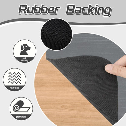 Le courant Dog Cat Feeding Mat,Rapid Absorbent Pet Mat, Bone Shaped Placemat Water Bowl Mat with Rubber Backing,No Stains Cat Mats Indoor, Pet Accessories Supplies,Grey.Dog Paw