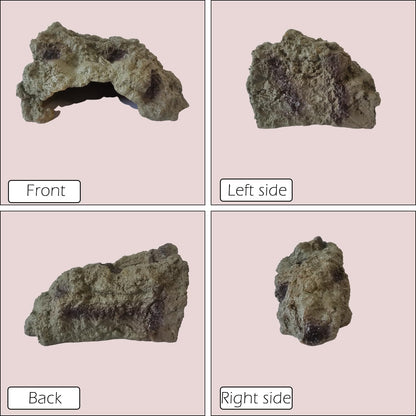 IBWell Resin Leopard Gecko Hide, True to Nature Reptile Rock for Bearded Dragon Hideout Snake Hides for Ball Pythons, Tortoise House Terrarium DÉCor - Meidum