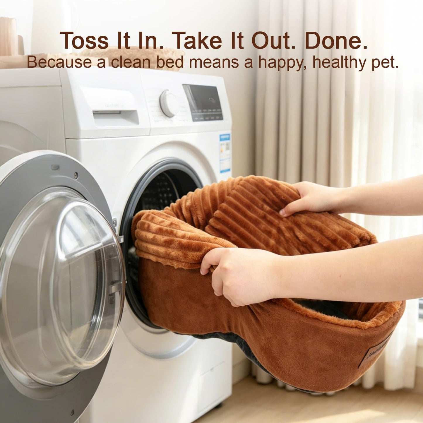 KISIMUY Cat Bed Cave with Pillow & Cat Toys. Chosen for real quality, fits naturally into modern