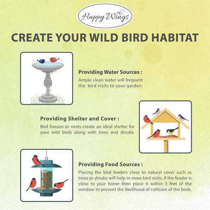 Black Oil Sunflower Seeds Wild Bird Food- 15 Pounds | No Grow Seed | Bird Seed for Wild Birds