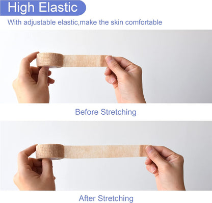 9 Pack 1" x 5 Yards Self Adhesive Bandage Wrap Self Stick Wrap for Ankle, Wrist, Finger, Sports, Breathable Cohesive Vet Tape for Pets (Multi Colors)