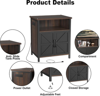 GDLF Terrarium Stand Reptile Tank Stand with Accessories Storage and Power Outlets for 24”Wx18”D Reptile Terrarium