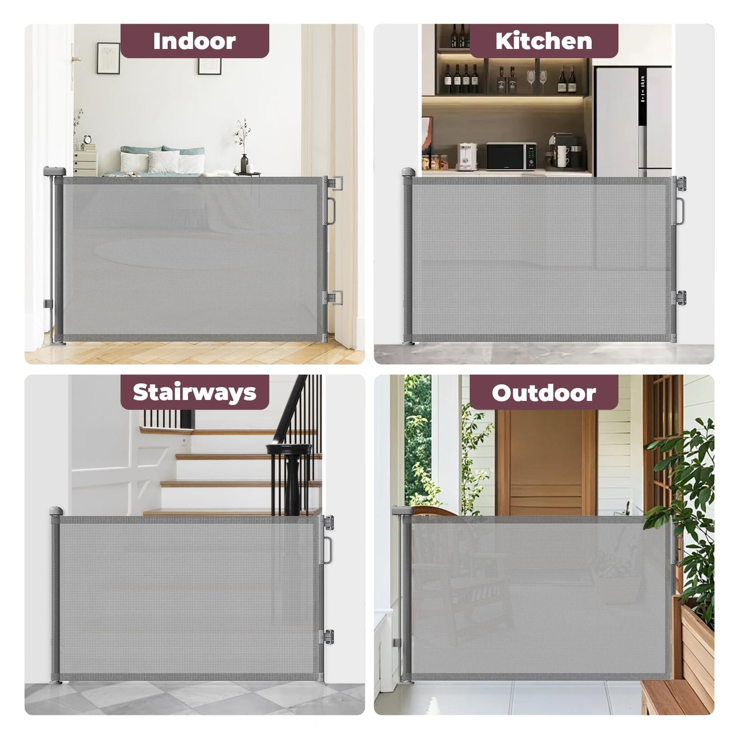Cideny Retractable Baby Gate for Stairs & Doorways. Chosen for real quality, fits naturally into