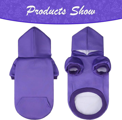 KOOLTAIL Basic Dog Hoodie - Soft & Warm Dog Hoodie Sweater with Leash Hole and Pocket, Dog Winter Coat, Cold Weather Clothes Sweatshirt for Small Medium Large Dogs Puppy Cat Boys Girls Purple SM
