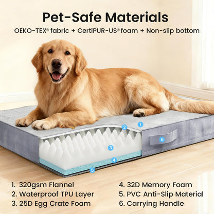 OhGeni Orthopedic Waterproof Large Dog Bed. Chosen for real quality, fits naturally into modern pet
