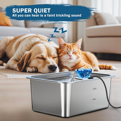 PETNF Dog Water Fountain Water Pump Replacement for PETNF 3 Gallons Stainless Steel Pet Water Fountain for Large Dogs, Replacement Pump for D2223, D2341, D2322 Models, Safe, Quiet and Powerful Pump