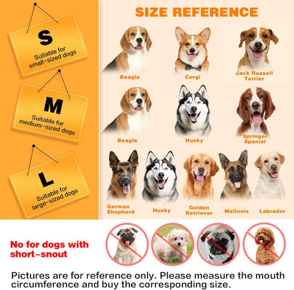 Dog Muzzle, Soft Mesh Muzzle for Medium Sized Dog Mouth Guard, Breathable Adjustable Muzzles to Prevent Biting, No Bark Muzzle for Dogs Allow Panting Drinking (Black, M)