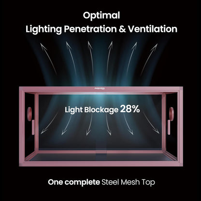 50 Gallon Bearded Dragon Tank, Reptile Enclosure for Easy Maintenance, Front Opening Reptile Tank with Top Screen Ventilation & Glass Sliding Door 36''x18''x18''