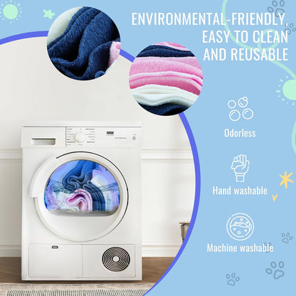 Pet Snuffle Ball, Puzzle Sniffing Interactive Dog Ball for Blind Dogs Training Stress Relief Dog Enrichment Toys Treat Machine Washable (15cm, Classic Pink Blue White)