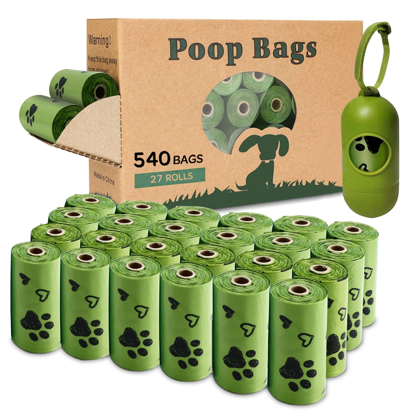 Dog Poop Bag Biodegradable 540 Count Dog Waste Bags. Chosen for real quality, fits naturally into