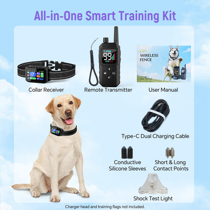 RAINLEOTI GPS Wireless Dog Fence & Remote Training. Chosen for real quality, fits naturally into