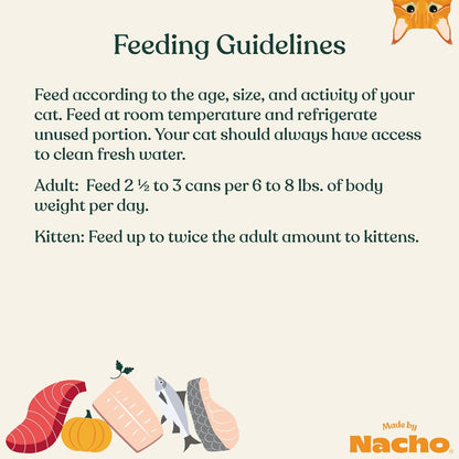 Made by Nacho Flaked Filets Recipe in Bone Broth, Grain-Free Chef's Selects Wet Food for Cats Balanced Diet in Naturally Hydrating Pumpkin-Infused Broth (3.0 oz (Pack of 12), Flaked Fish Variety Pack)