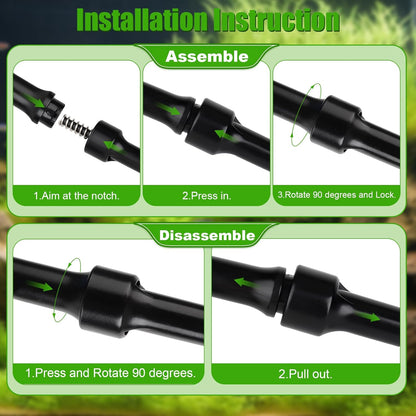 AQQA Aquarium Cleaning Tools Multifunctional 6-in-1 Fish Tank Cleaning Kits with Telesopic Handle Alage Scraper Sponge Scrubber Stiff Brush Plant Fork Gravel Rake Fish Net