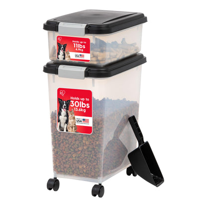 IRIS USA Dog Food Storage Container 30 lb + 11lb. Chosen for real quality, fits naturally into