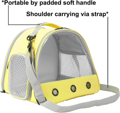 Bearded DragonTravel Cage,Lizards Carrier, Small Animal Travel Carrier for Hedgehog Rat Parrot Bird Guinea Pig, Portable Guinea Pig Travel Bag for 2