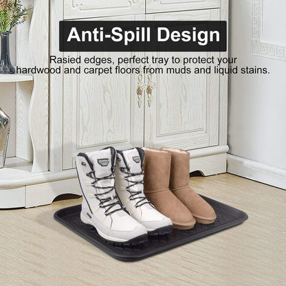 Multi-Purpose Boot Mat, Shoe Mat, Pet Bowl Tray, Waterproof for Indoor and Outdoor Floor Protection, 24" x 15"/2 Pack