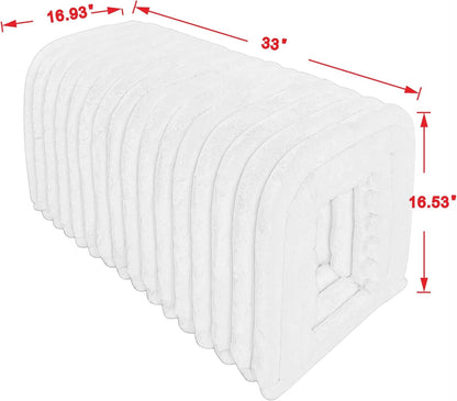 Storage Bench Pet Supplies Corduroy Bench Cat's nest to Hide for The Living Room, Entryway and Bedroom (Pink)