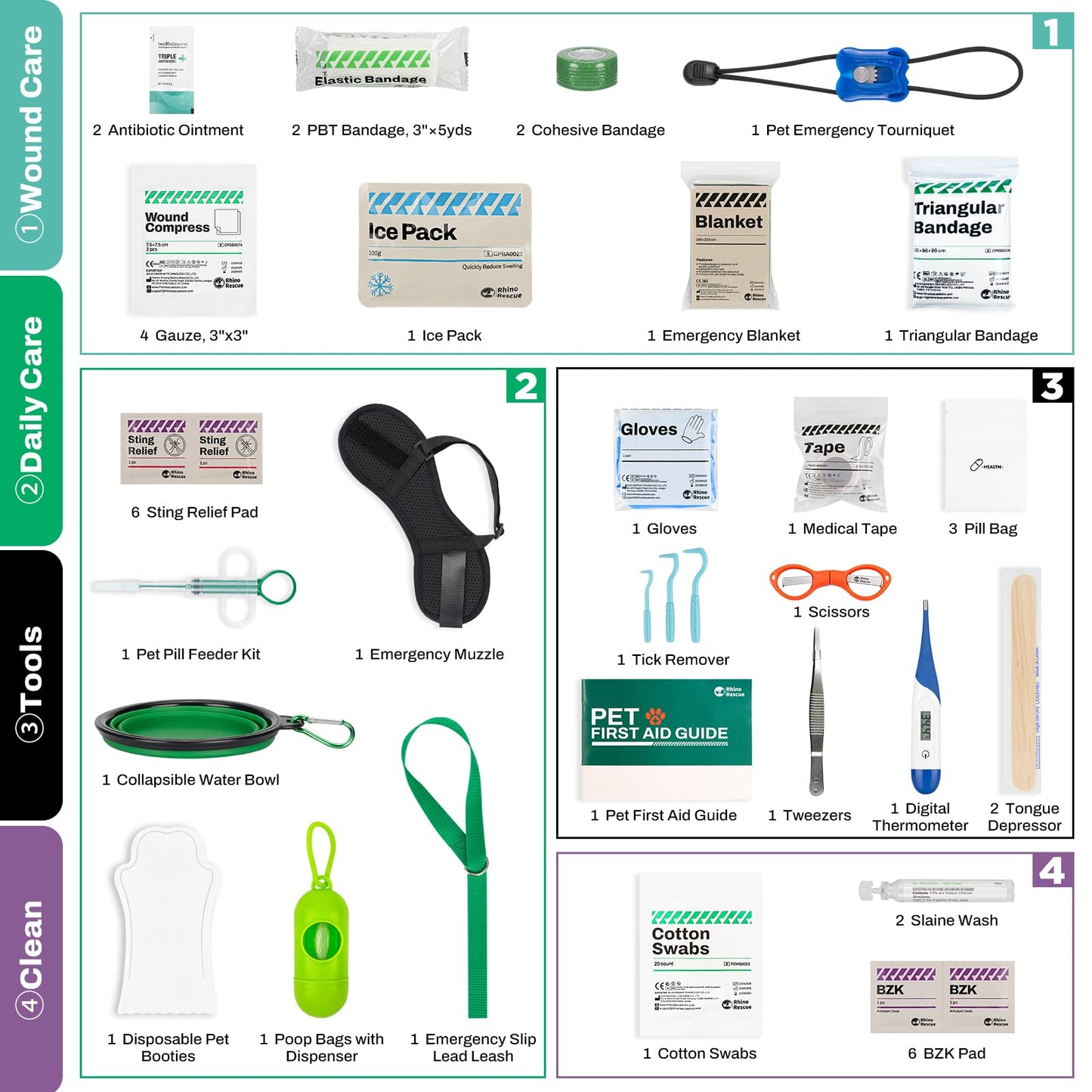 RHINO RESCUE Dog First Aid Kit. Chosen for real quality, fits naturally into modern pet homes.