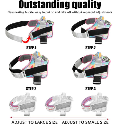 Bolux Dog Harness, No-Pull Reflective Dog Vest, Breathable Adjustable Pet Harness with Handle for Outdoor Walking - No More Pulling, Tugging or Choking (X-Small (Pack of 1), OilPainting)