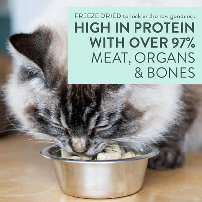 Meow Freeze Dried Cat Food - Wild Brushtail Recipe, High Protein Cat Treats, Meals & Toppers,Dry Cat Food,9.9 oz