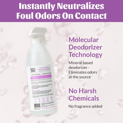 SKOUT'S HONOR Cat Litter Box Deodorizer Spray - Professional Strength, Instantly Breaks Down and Destroys Offensive Odors, Effectively Neutralizes Feline Pheromones, Eco-Friendly, Cruelty-Free, 35 oz