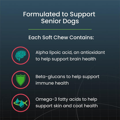 Nutramax Dasuquin Joint Health Supplement for Small to Medium Senior Dogs – for Immune Support, Skin & Coat Health, and Brain Health, 84 Soft Chews