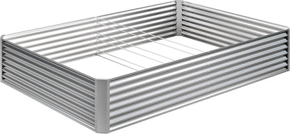 EKX 8x4x2FT Galvanized Raised Garden Bed, Raised Garden Bed Kit-Metal Planter Box Outdoor,Planting for Vegetables, Fruits,Herbs, Flowers-Slive