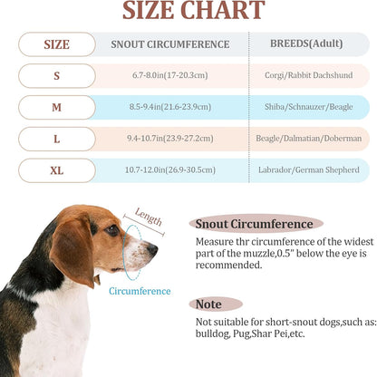 Dog Muzzle for Small Large Dogs - Soft Nylon Basket Muzzle with Adjustable Strap, Breathable Mesh Design Prevents Biting Chewing Licking Eating - Ideal for Training, Grooming & Vet Visits (Blue, XL)