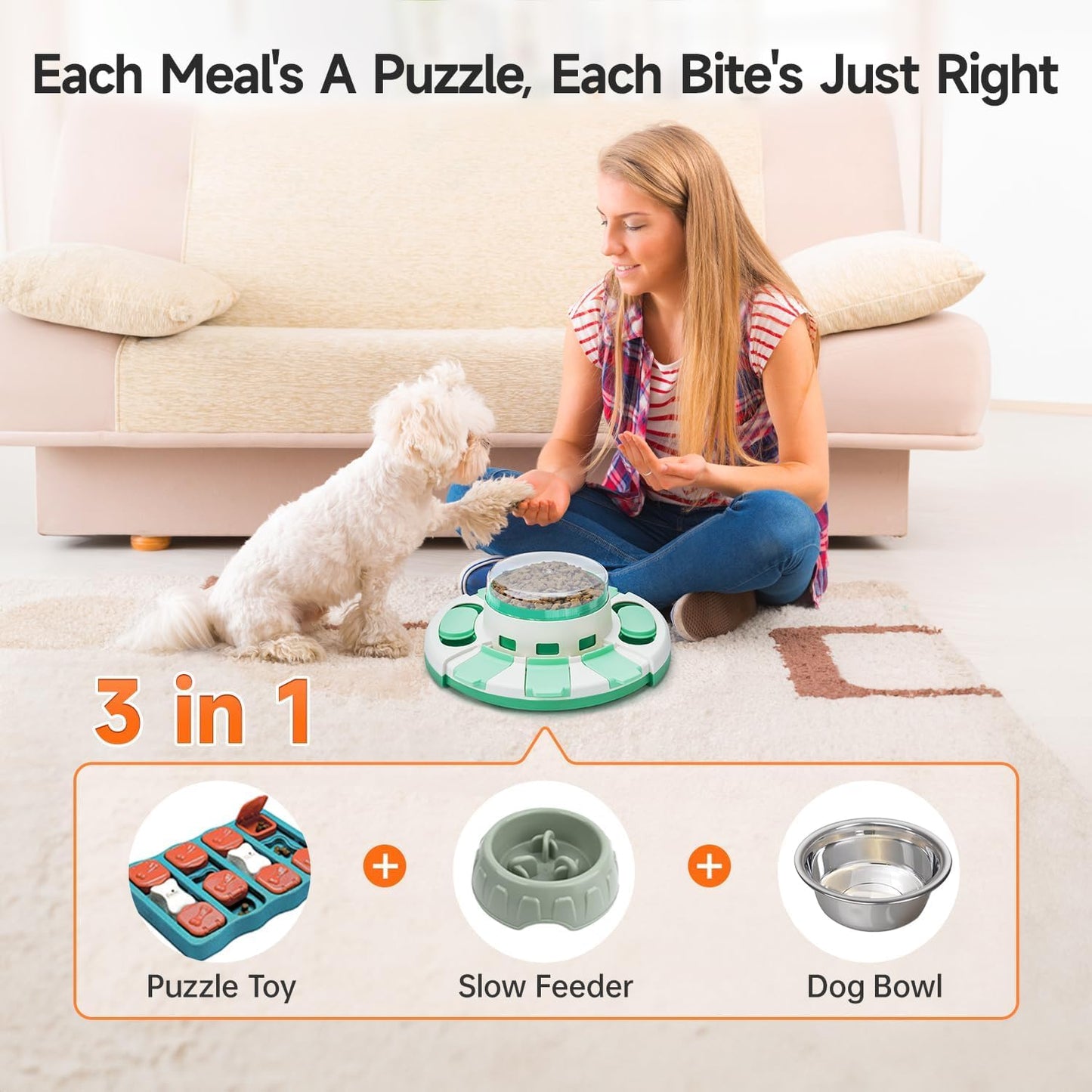 Potaroma Dog Puzzle Toy 2 Levels. Chosen for real quality, fits naturally into modern pet homes.