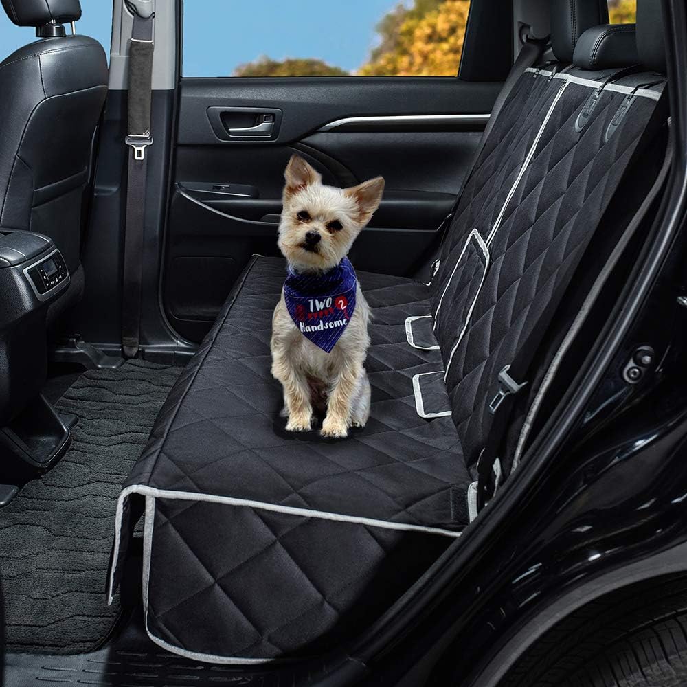 Dog Car Seat Cover Waterproof Dog Seat Cover for Cars Back Seat Heavy-Duty Nonslip Pet Car Seat Cover Protector Armrest Compatible for Trucks Cars & SUVs