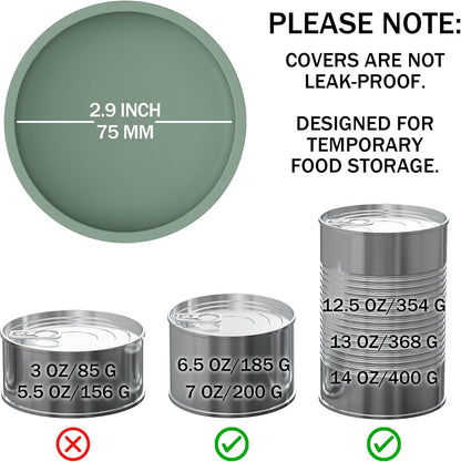 OHMO 2 Pack Pet Food Can Lids, (12.5-14oz) BPA Free Silicone Covers for Cat and Dog Food Cans, Camo&Light Green