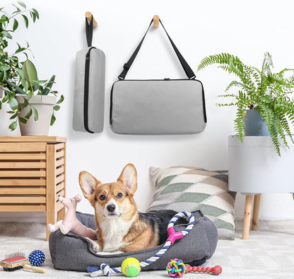 Beautyflier Pet Grooming Supplies Organizer, Protective Tote Bag Case for Pet Grooming Kit & Vacuum Suction Dogs Cats Hair, Travel Pouch Bag for Pet Dog Grooming Vacuum Kit, Bag Only (Gray)