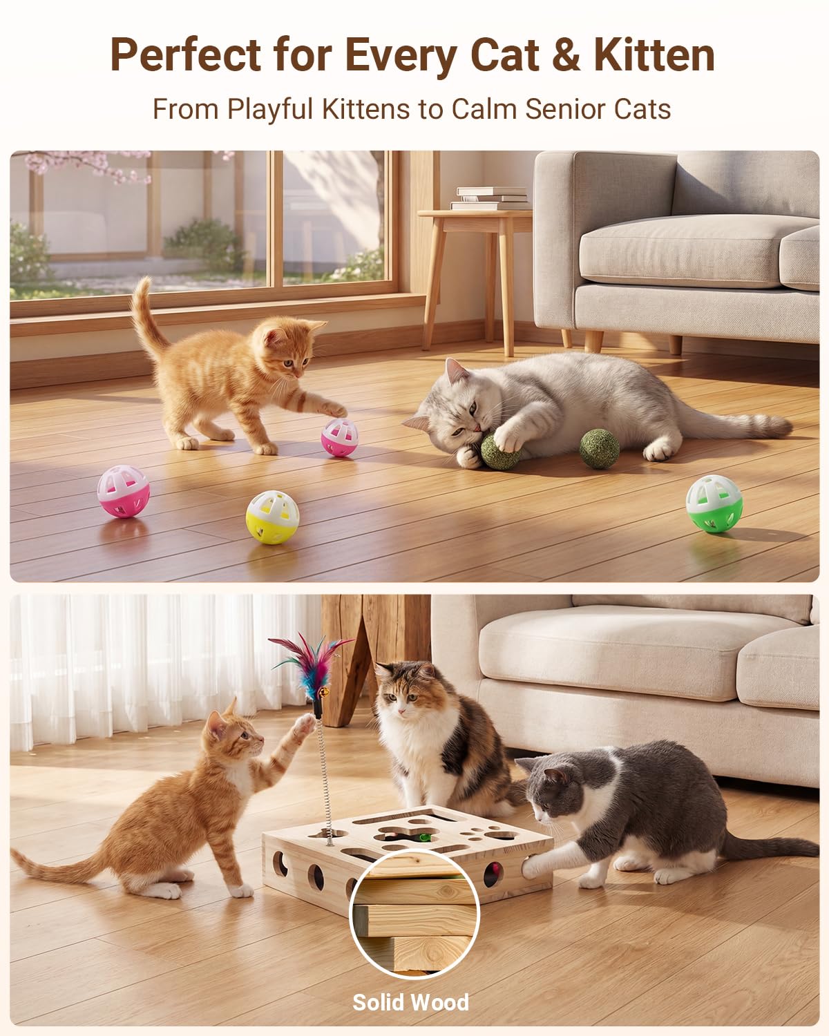 Cat Nail File Box with Interactive Cat Toys. Chosen for real quality, fits naturally into modern